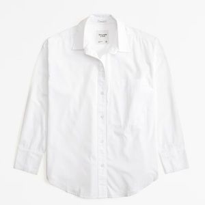 Women's Linen-Blend Boyfriend Button-Up Shirt